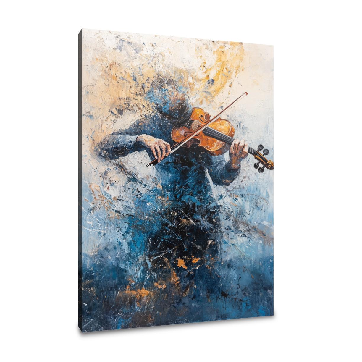 Violinist's Melody Chaos Canvas