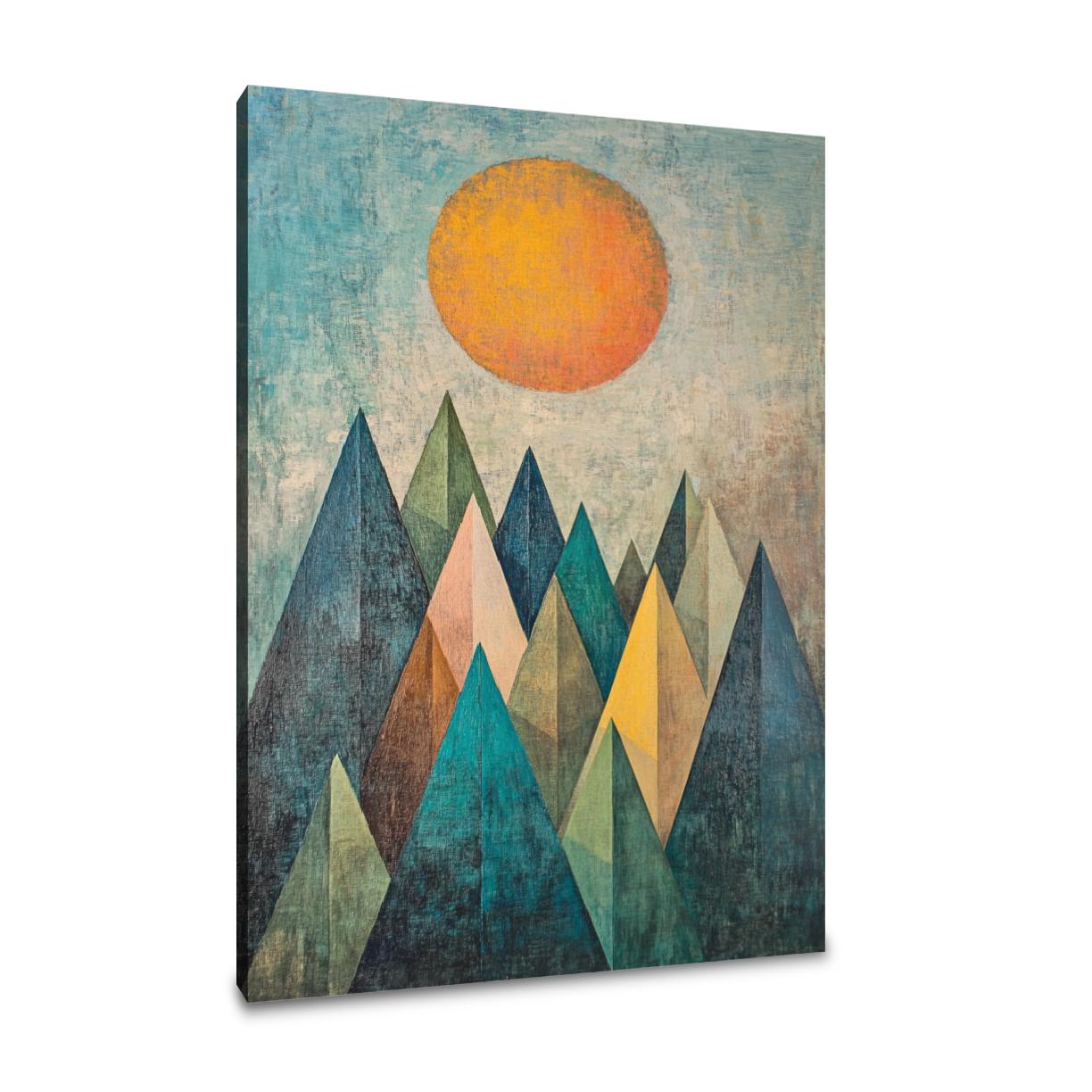 Triangular Harmony Mountain Canvas