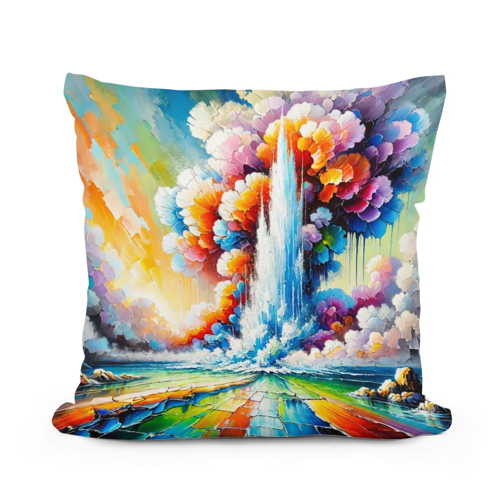 Surreal Geyser Cotton Cushion
