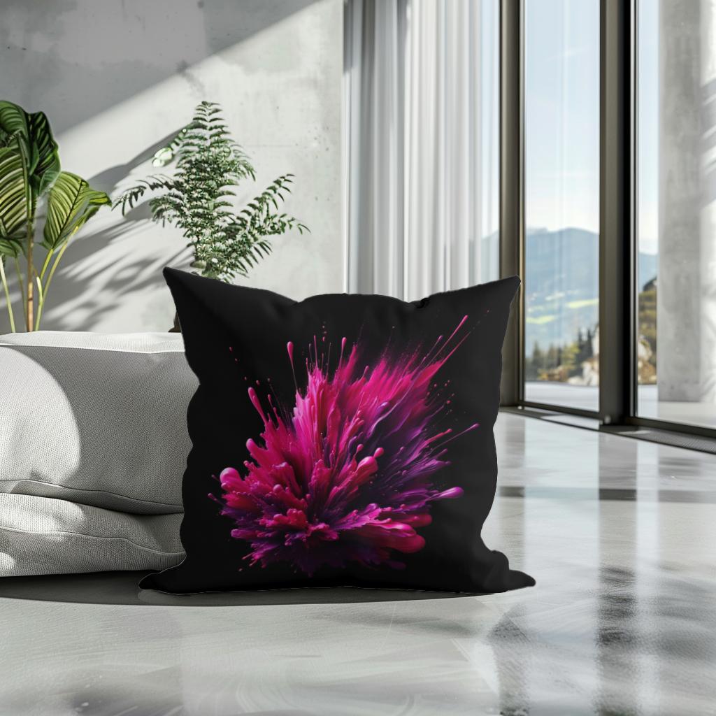 Magenta Energy Cotton Cushion