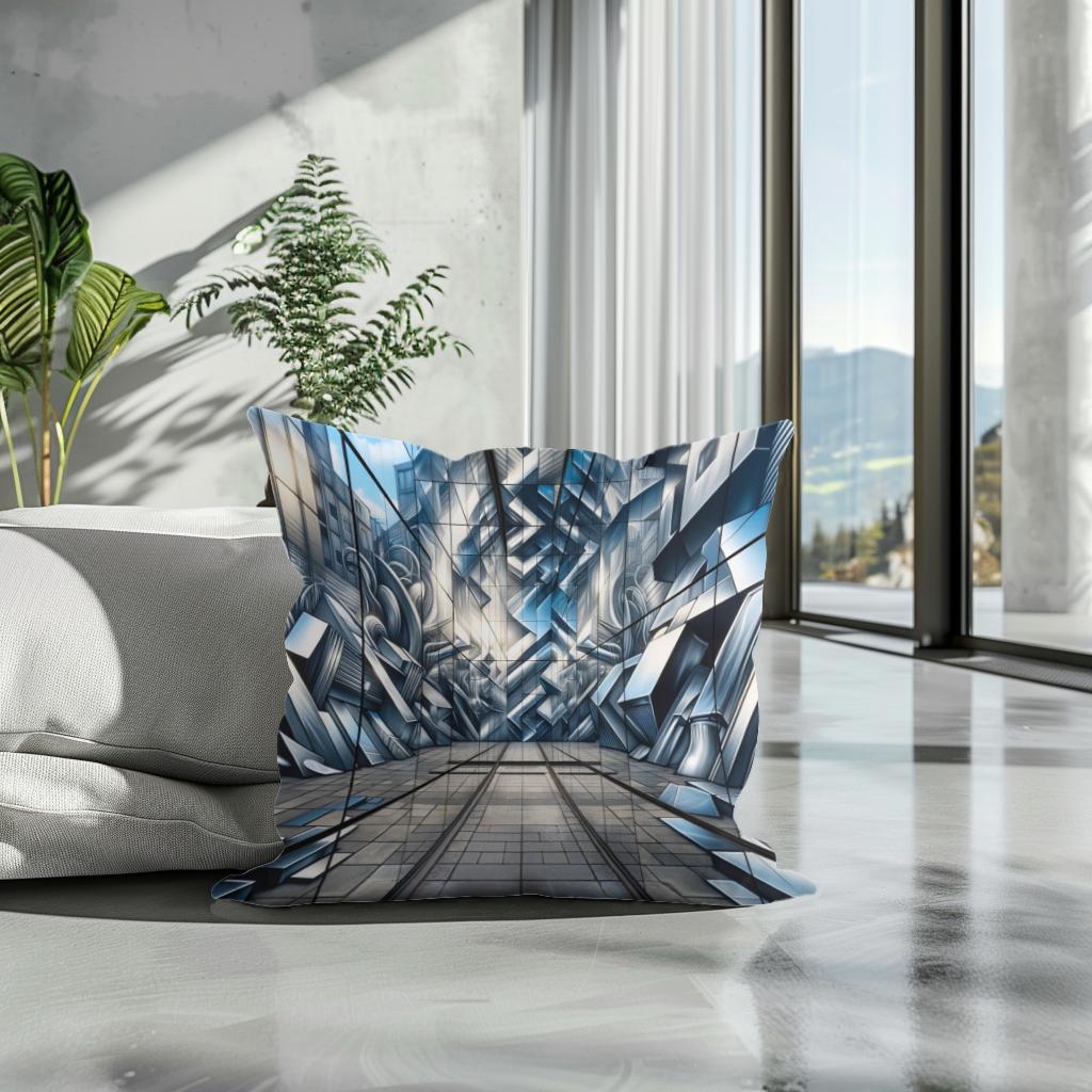 Reflections of the Street Cotton Cushion