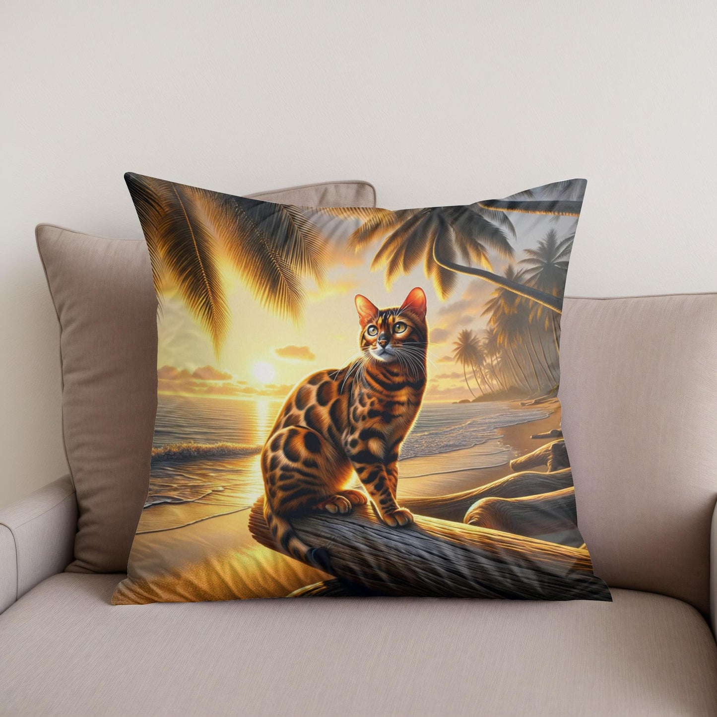 Tropical Twilight Cotton Cushion