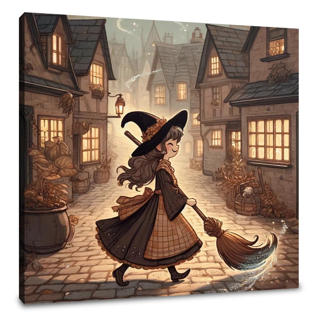 Whimsical Witch Canvas