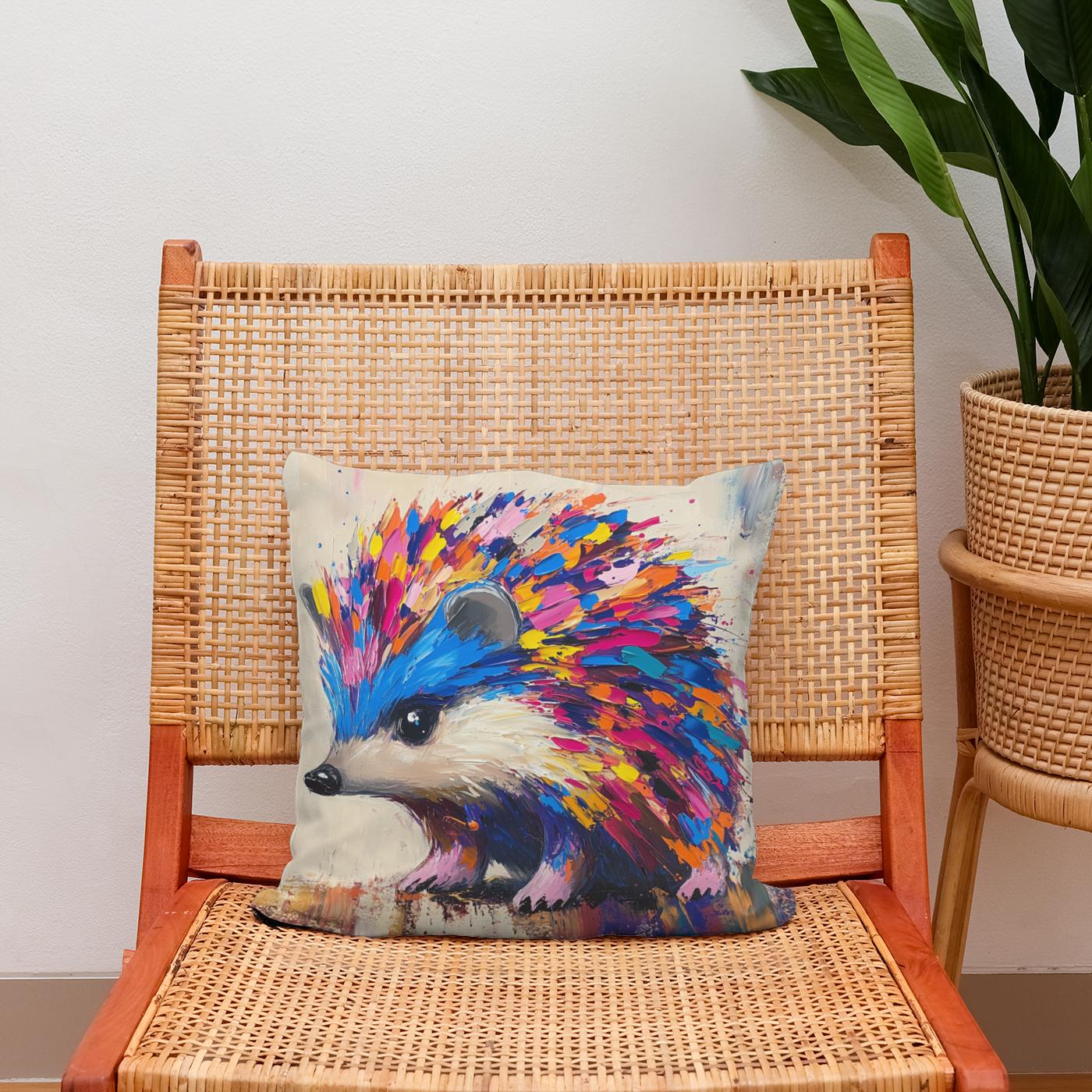 Hedgehog Symphony Cotton Cushion