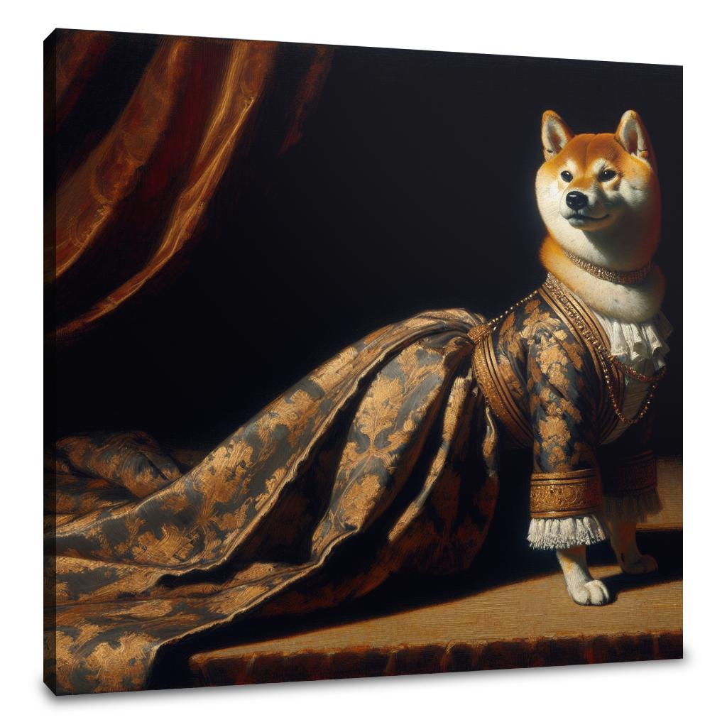 Regal Shiba Twilight Majesty Canvas