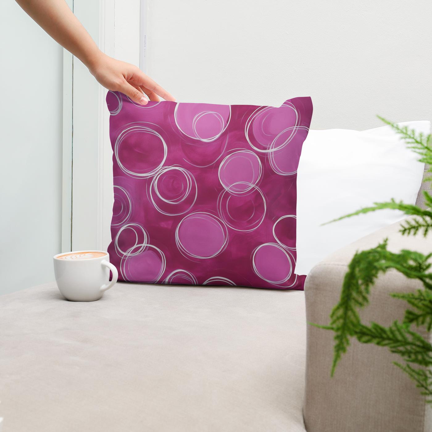 Plum and Pink Harmony Cotton Cushion