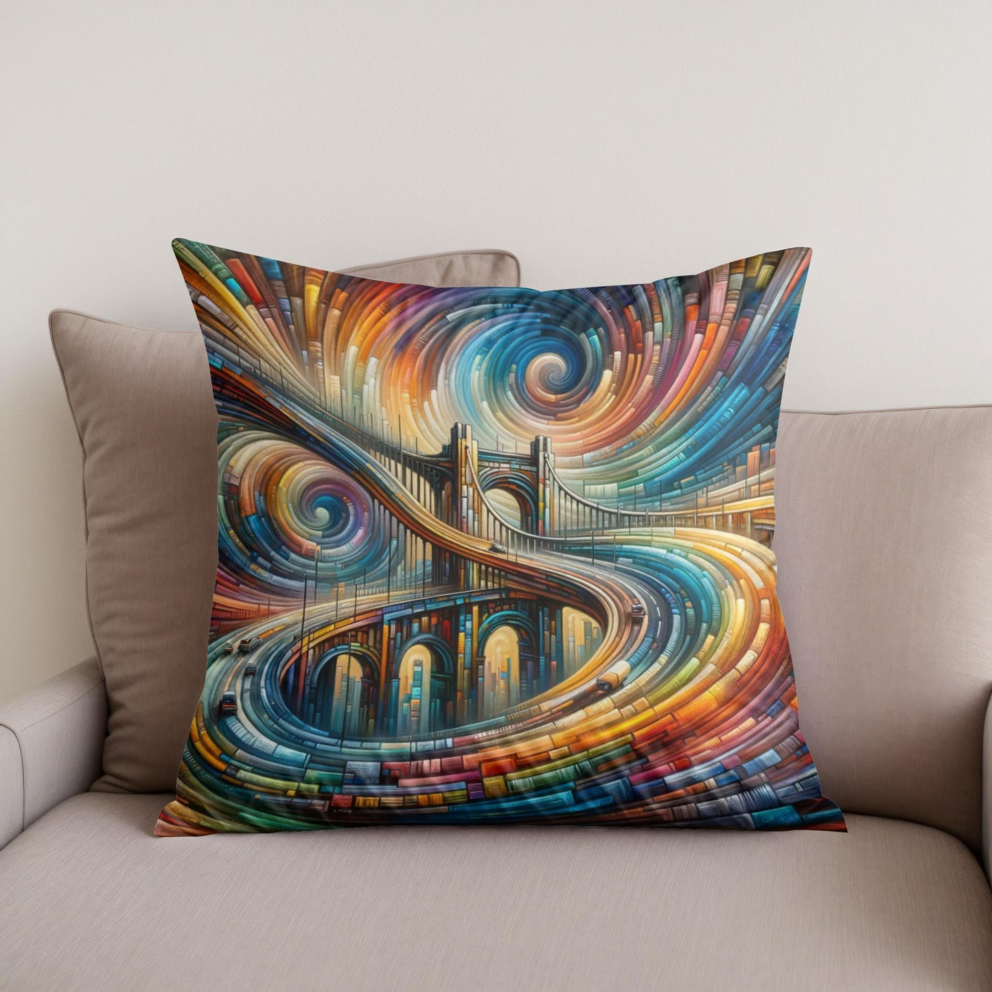 Timeless Bridge Spectrum Cotton Cushion