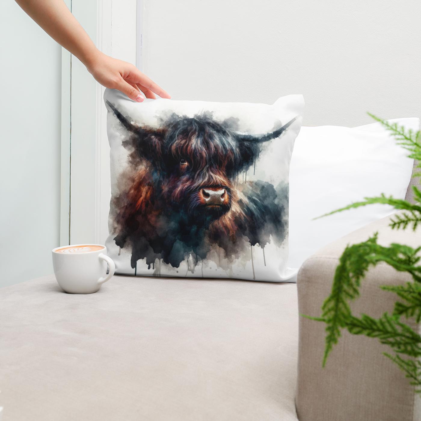 Highland Cow Soul Cotton Cushion