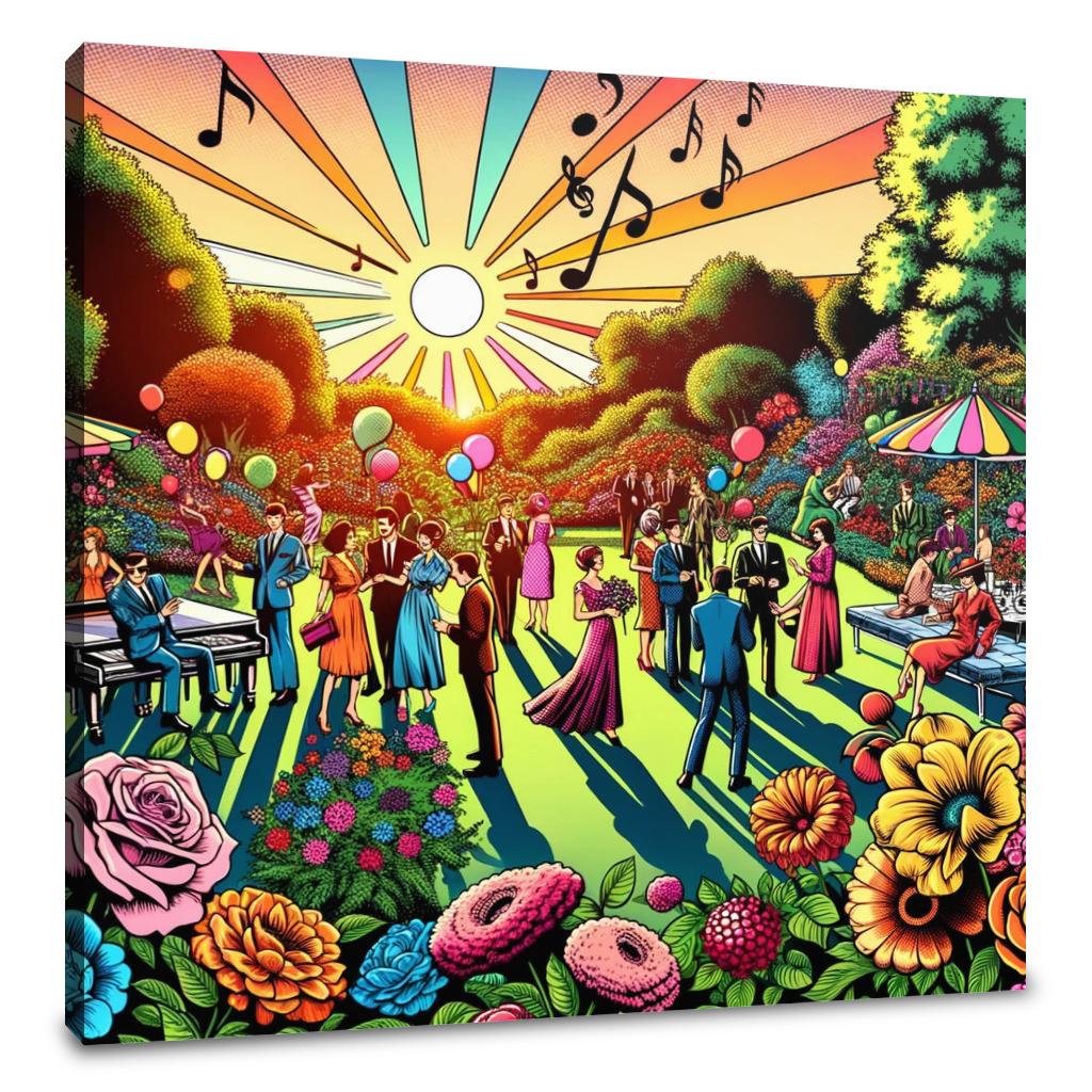 Pop Art Garden Soirée Canvas