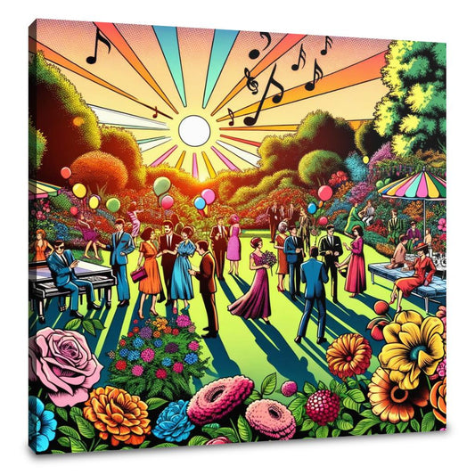Pop Art Garden Soirée Canvas