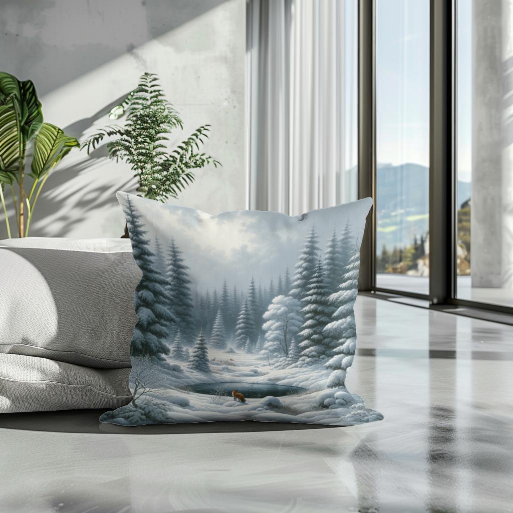 Winter's Whisper Cotton Cushion