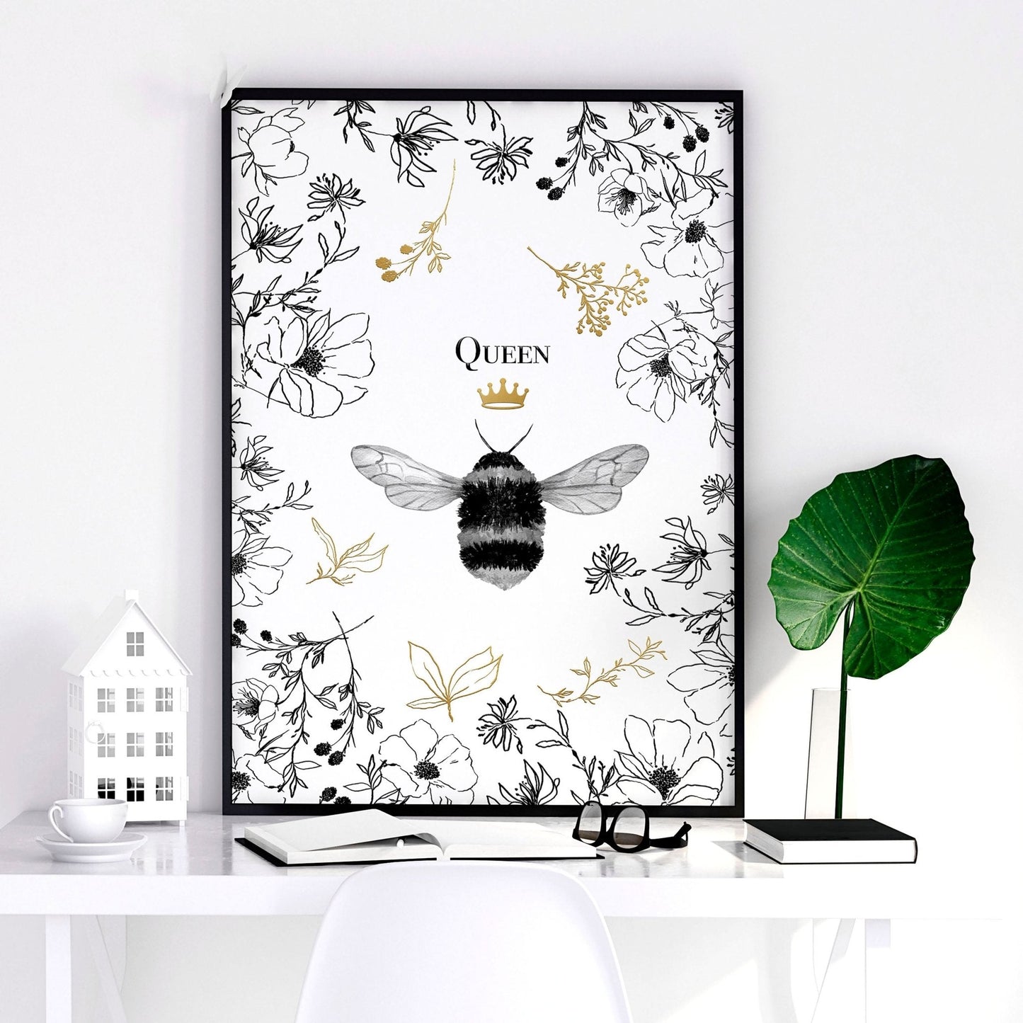 Bumble bee art | framed wall art print