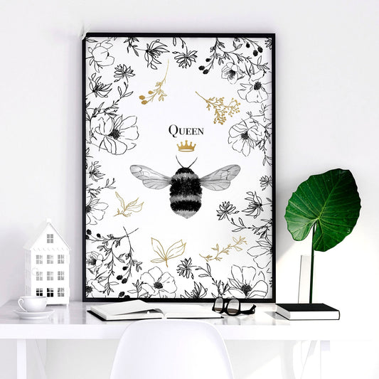 Bumble bee art | framed wall art print