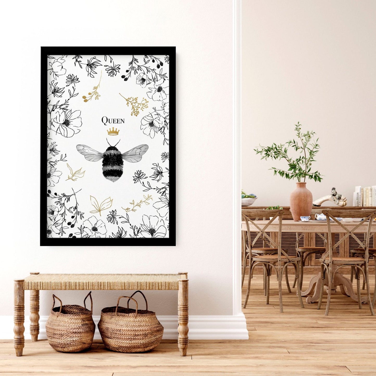 Bumble bee art | framed wall art print