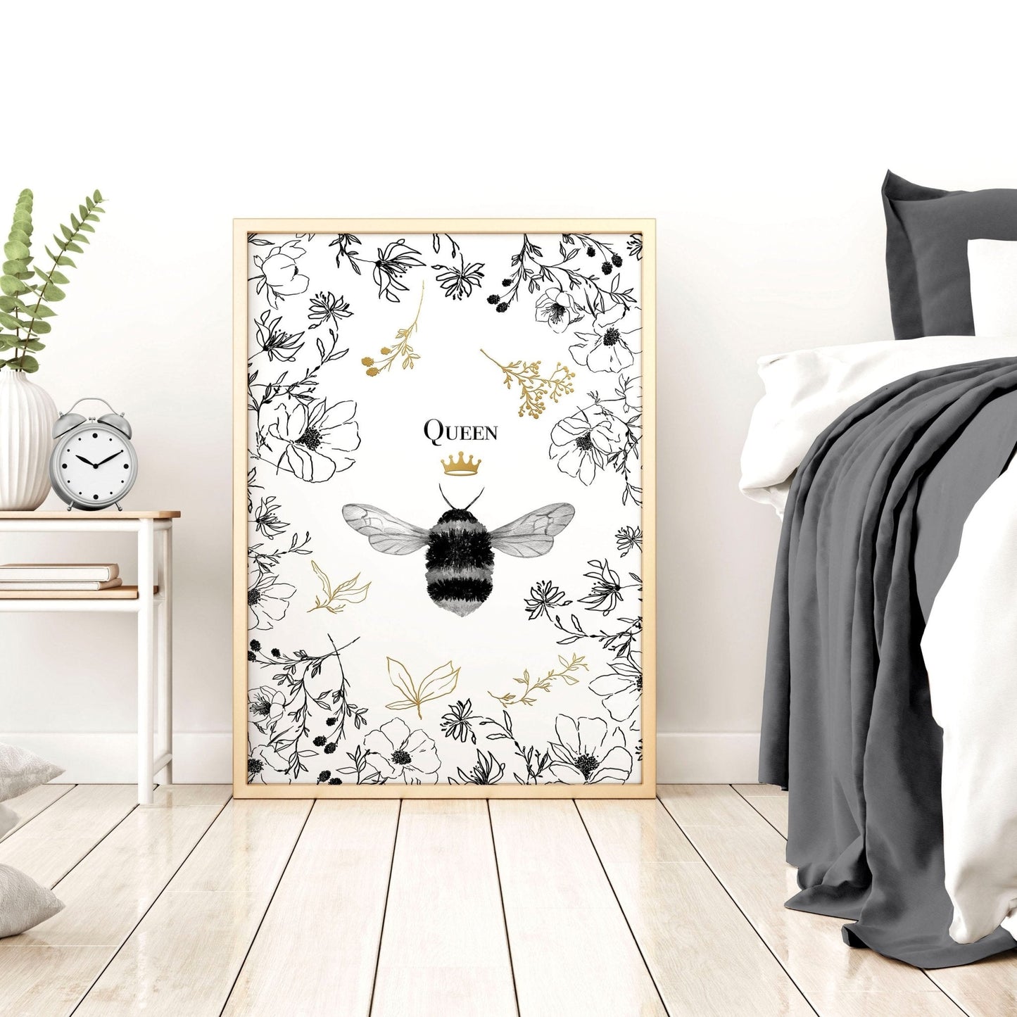 Bumble bee art | framed wall art print