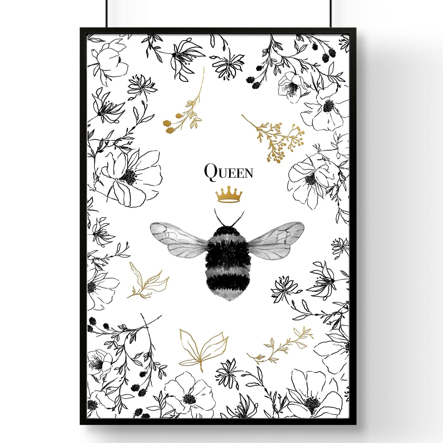 Bumble bee art | framed wall art print