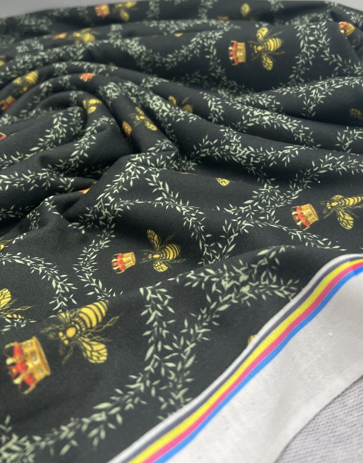 Queen Bee Print French Terry Loopback Fabric