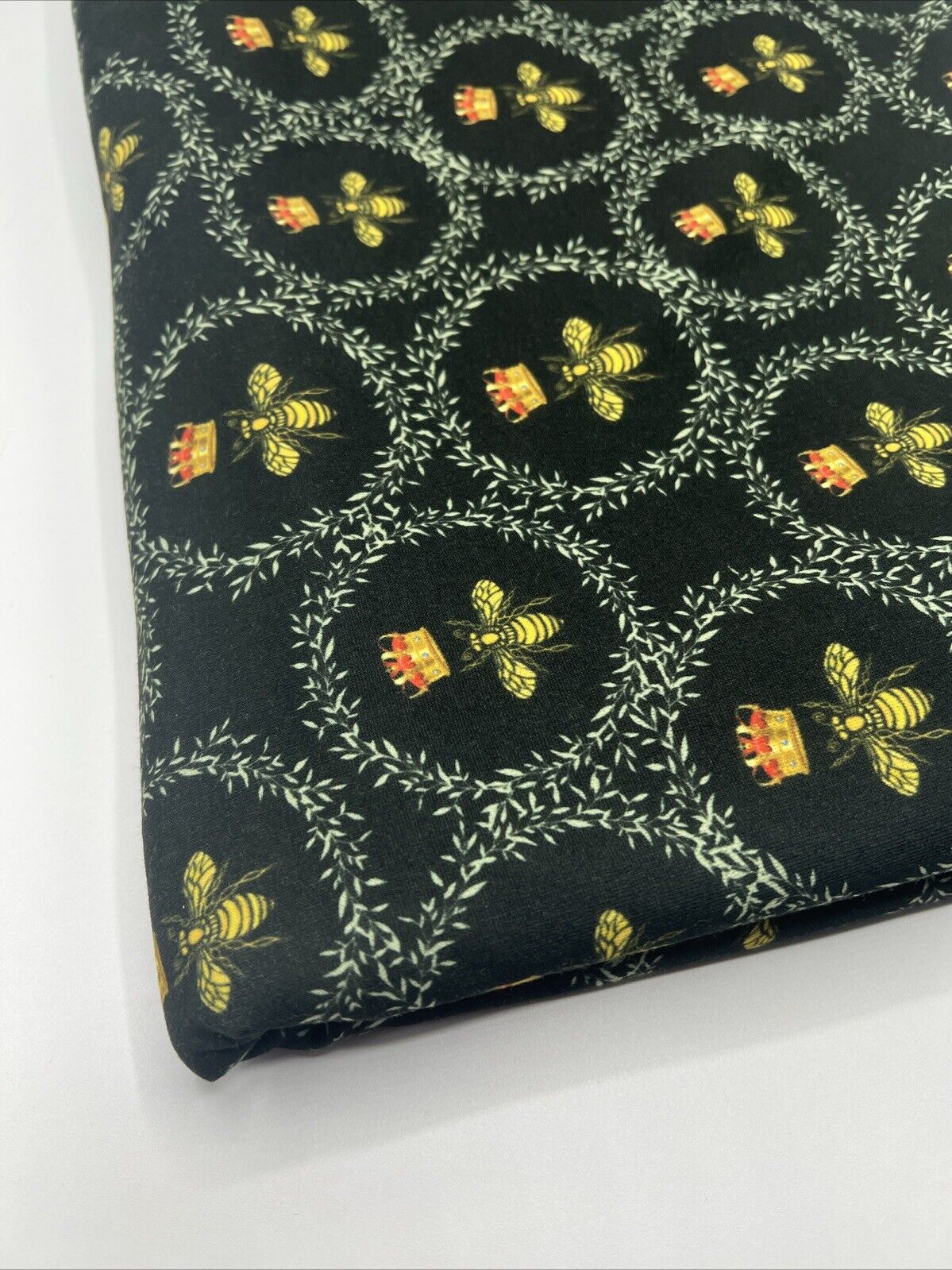Queen Bee Print French Terry Loopback Fabric