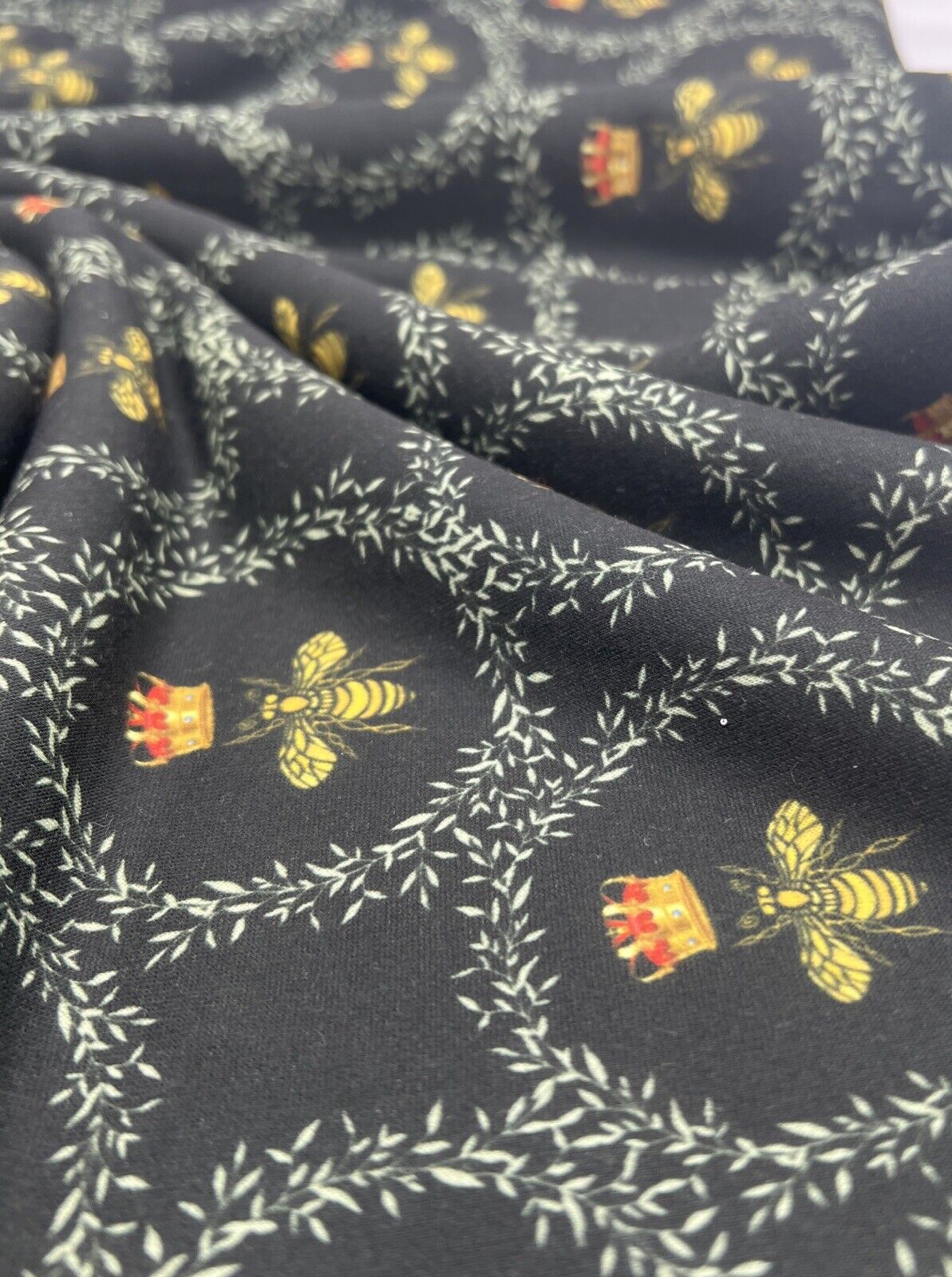 Queen Bee Print French Terry Loopback Fabric