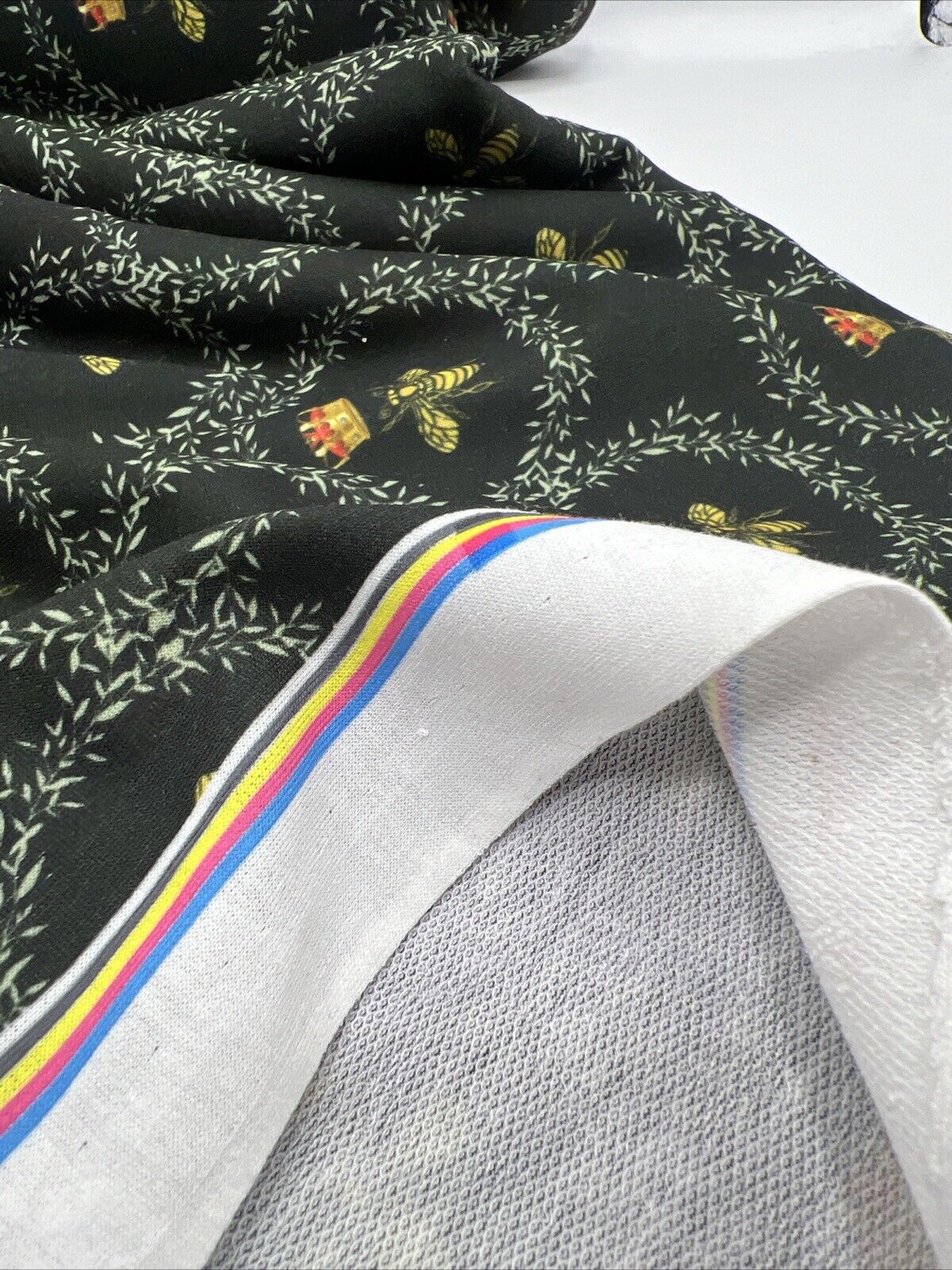 Queen Bee Print French Terry Loopback Fabric