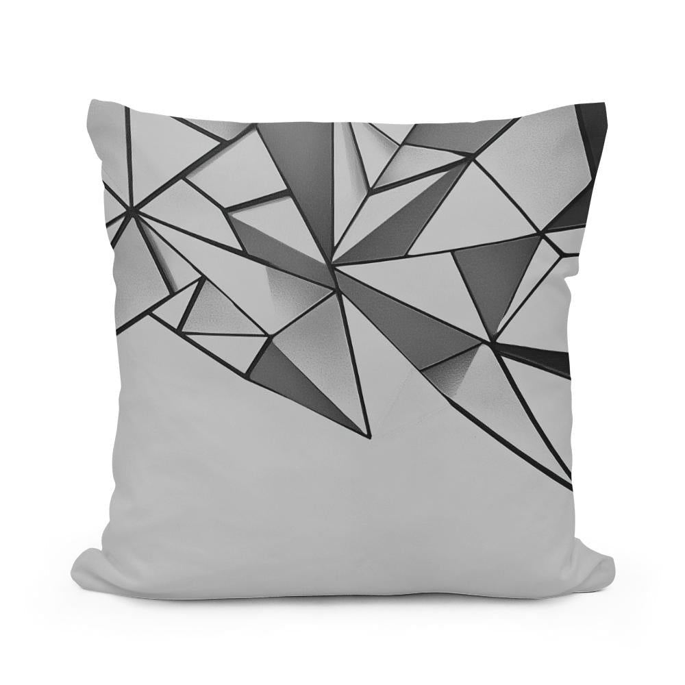 Geometric Elegance Cotton Cushion