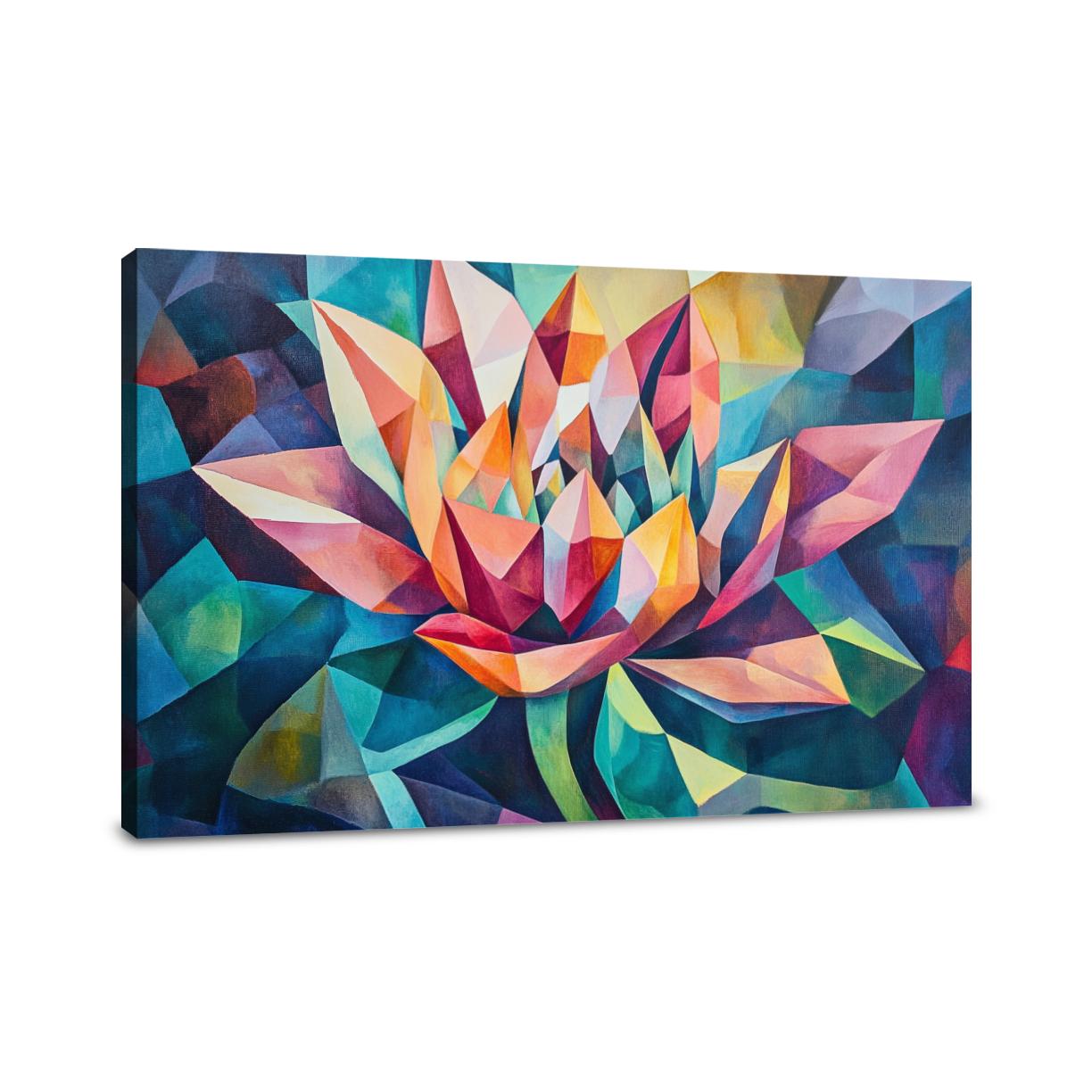 Geometric Blossom Canvas
