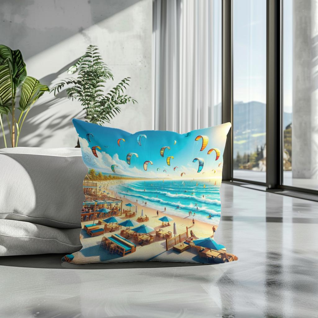 Azure Summer Harmony Cotton Cushion