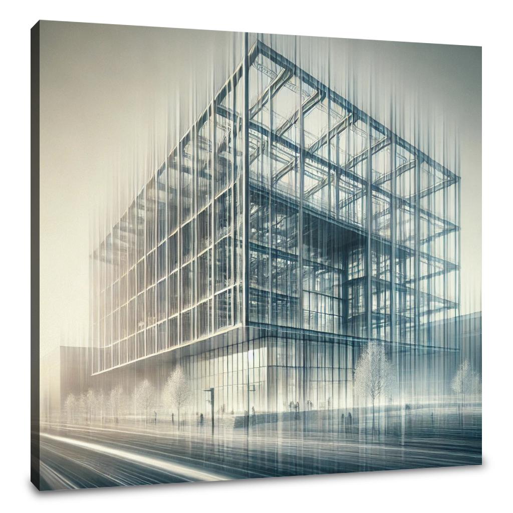 Ethereal Modern Building Canvas