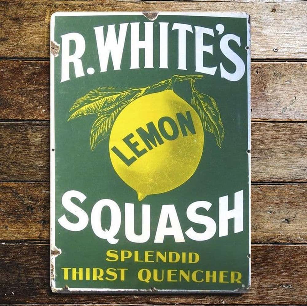R.Whites Lemon Squash Advertising Metal Wall Sign