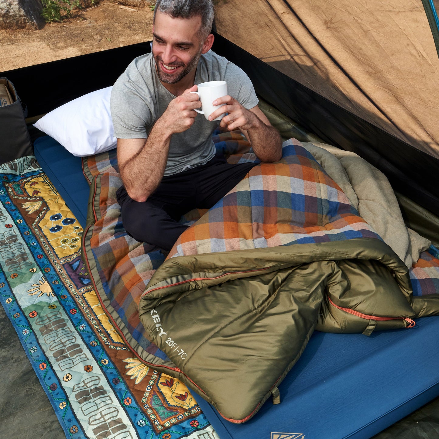 Kelty Wayback 20°F (-7°C) Synthetic Sleeping Bag - One Size - Burnt Olive