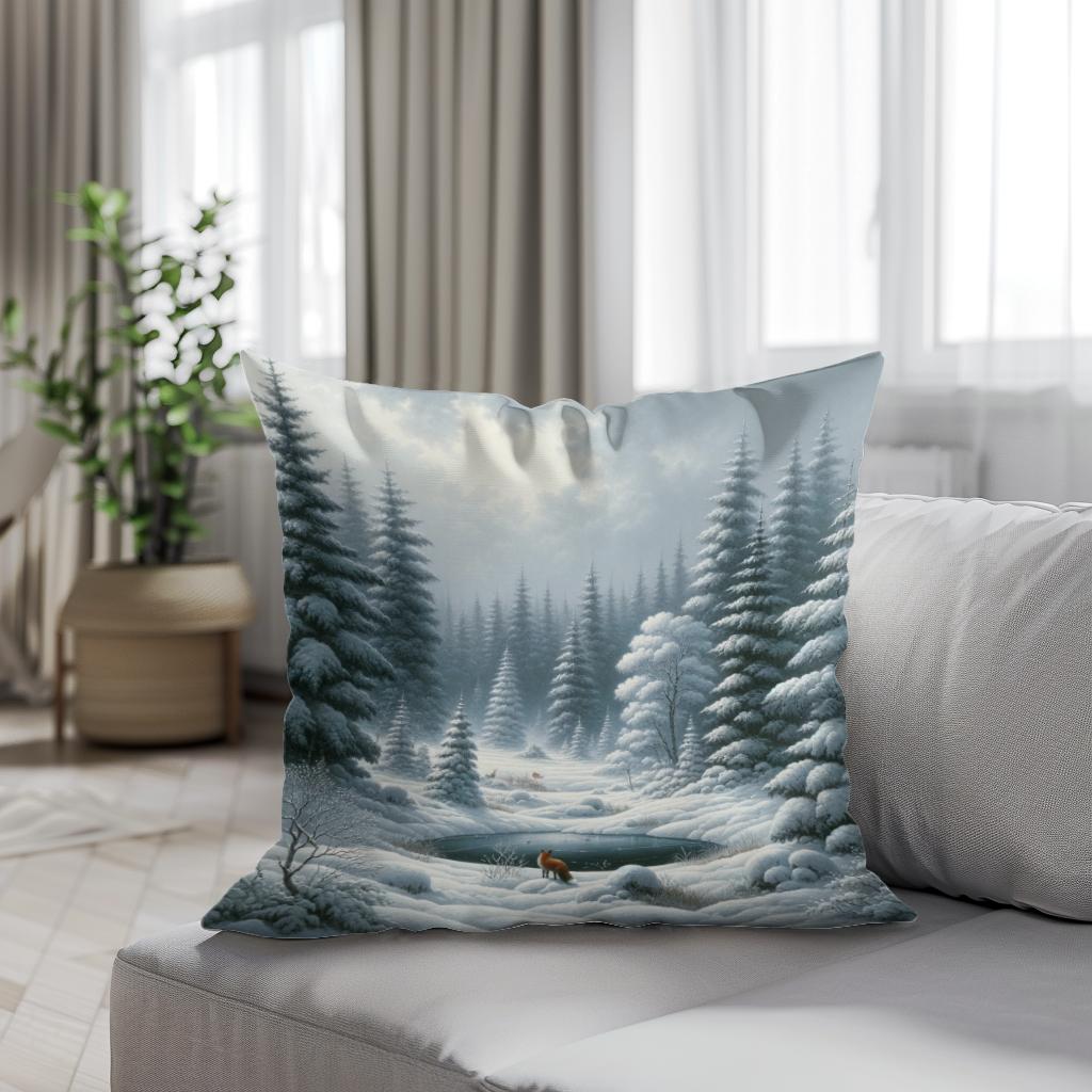 Winter's Whisper Cotton Cushion