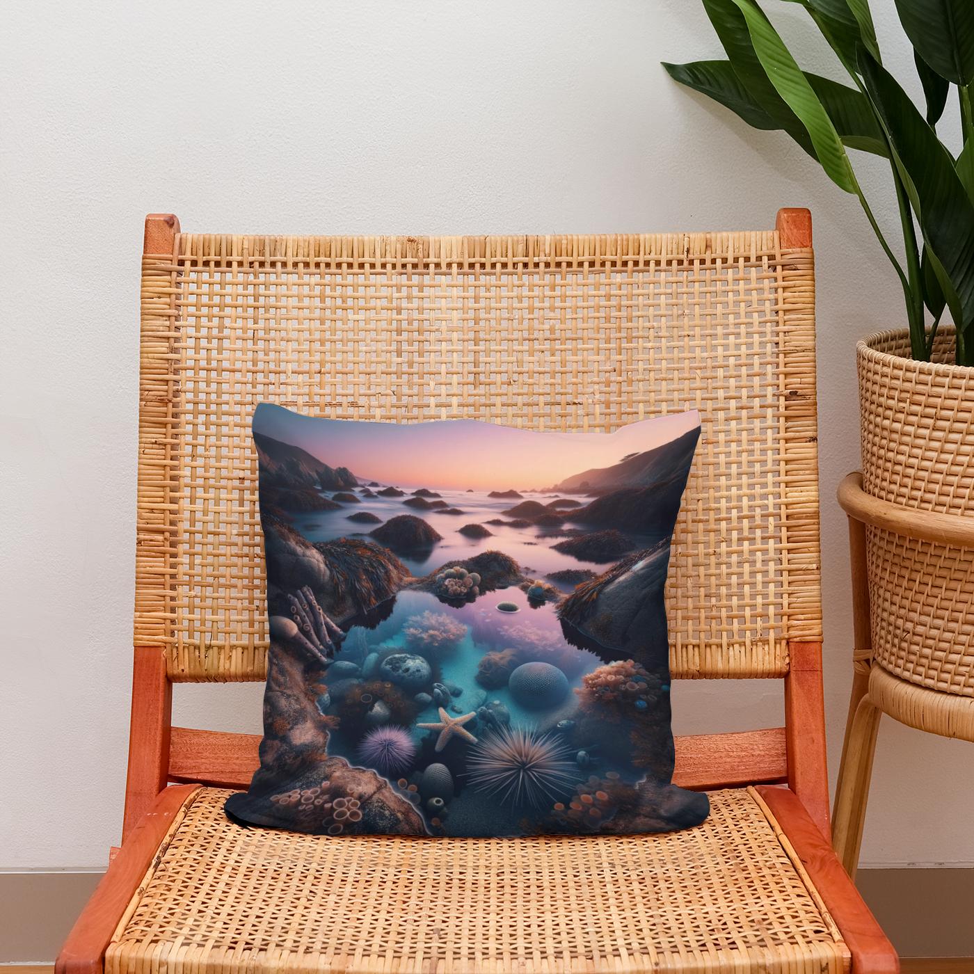 Twilight Shoreline Cotton Cushion
