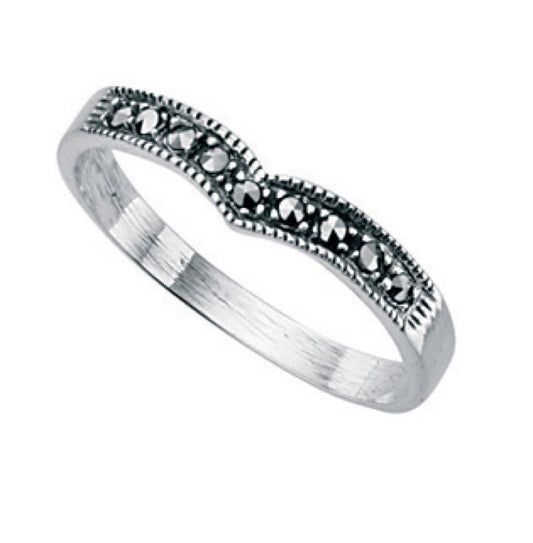 Beginnings Marcasite Wishbone Ring
