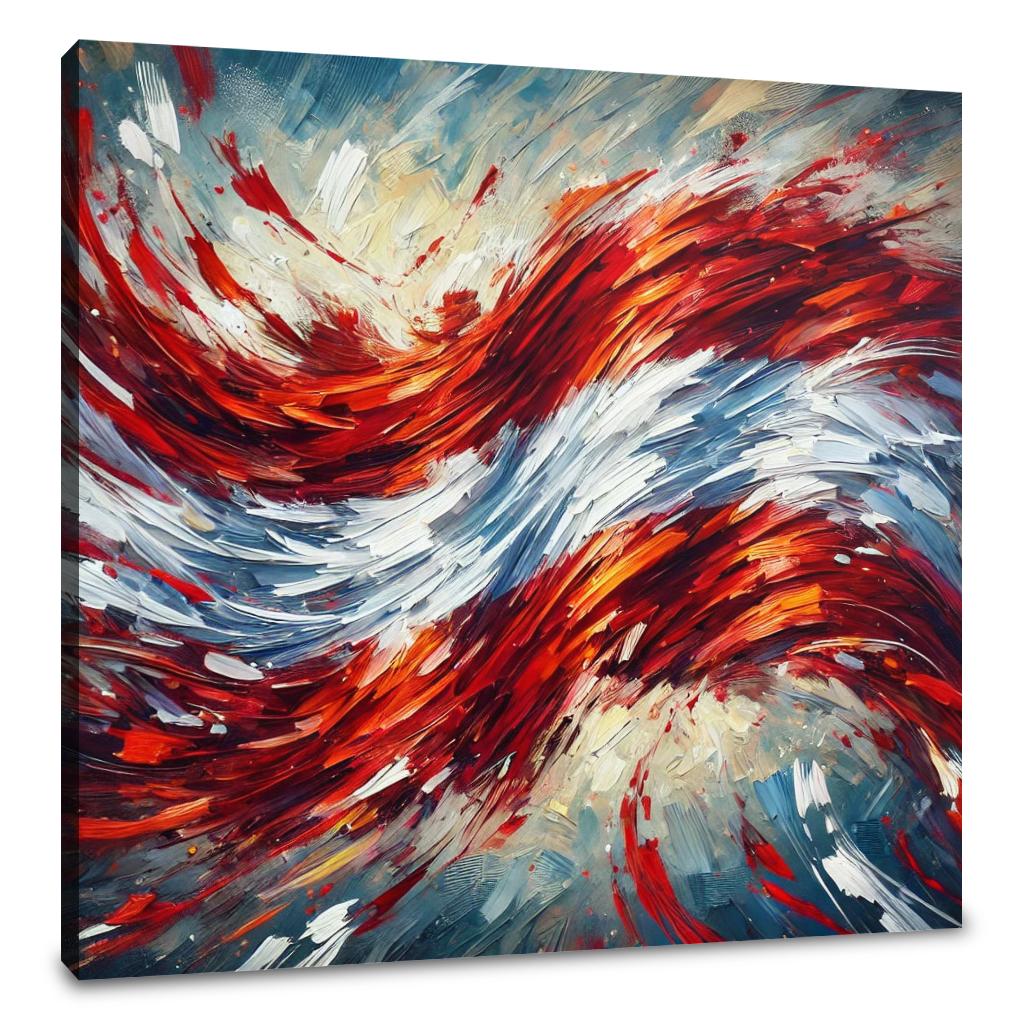 Austrian Flag Impressions Canvas