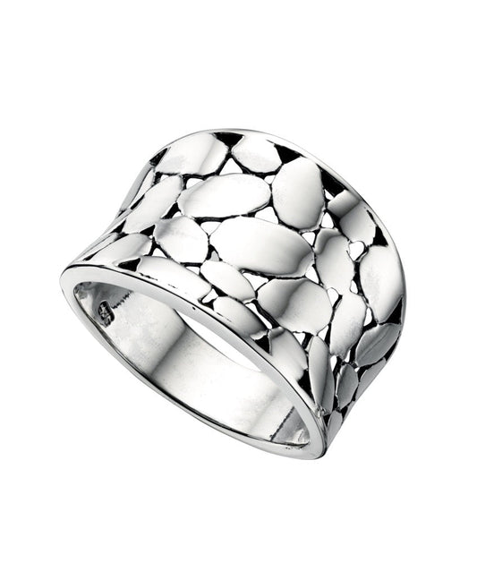 Beginnings Wide Textured Ring