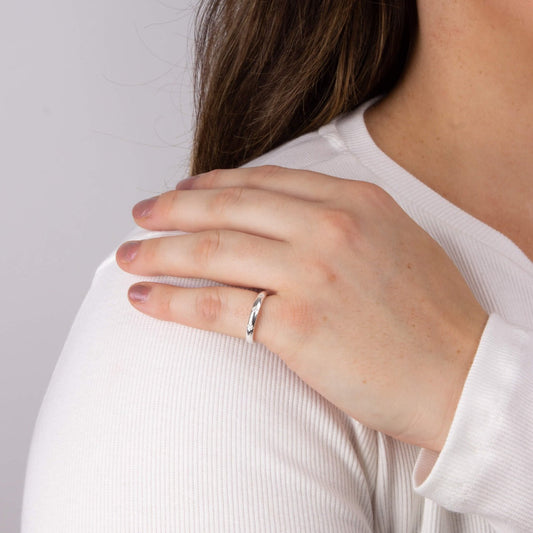 Beginnings Starburst CZ Band Ring
