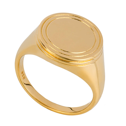 Beginnings Ridged Signet Ring