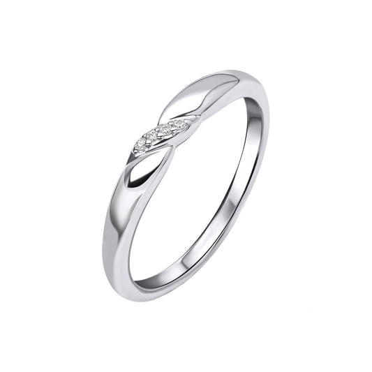 Beginnings Twist Ring with Cubic Zirconia