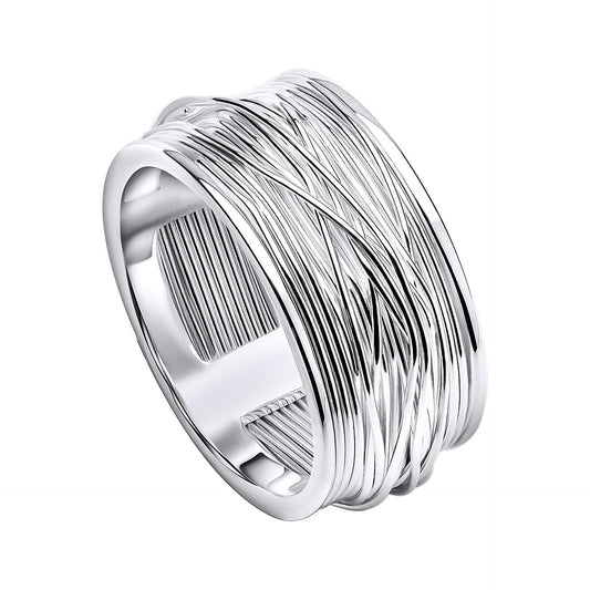 Beginnings Wrapped Wire Wide Band Ring