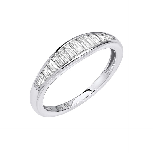 Diamonfire Channel Set Baguette Zirconia Ring
