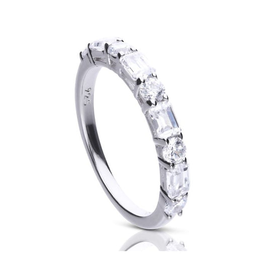 Diamonfire Baguette and Round Zirconia Ring