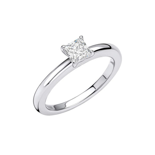 Diamonfire Four Claw Square Solitaire Ring