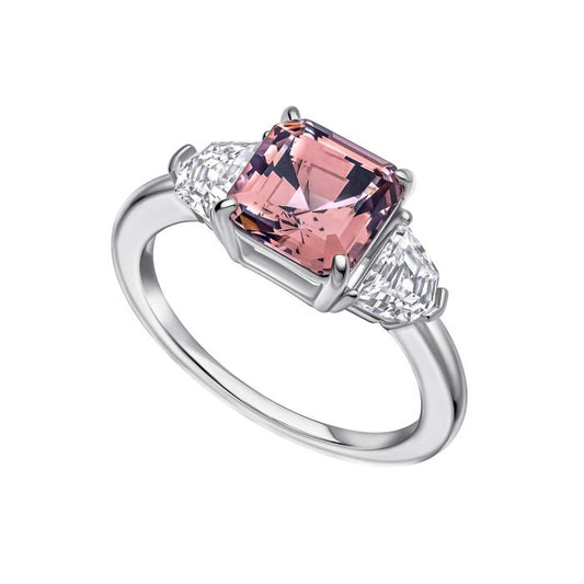 Diamonfire Square Cut Trilogy Ring