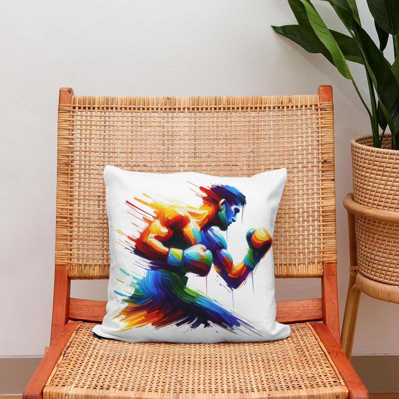 Pugilist's Colorful Impact Cotton Cushion