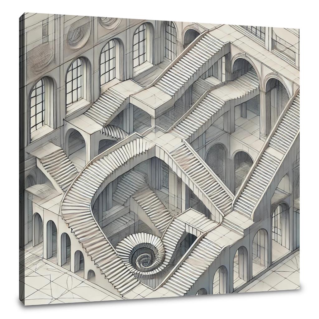 Enigmatic Stair Maze Canvas