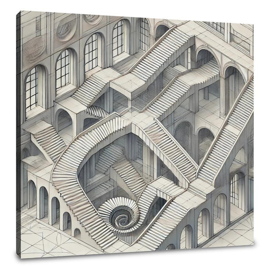 Enigmatic Stair Maze Canvas