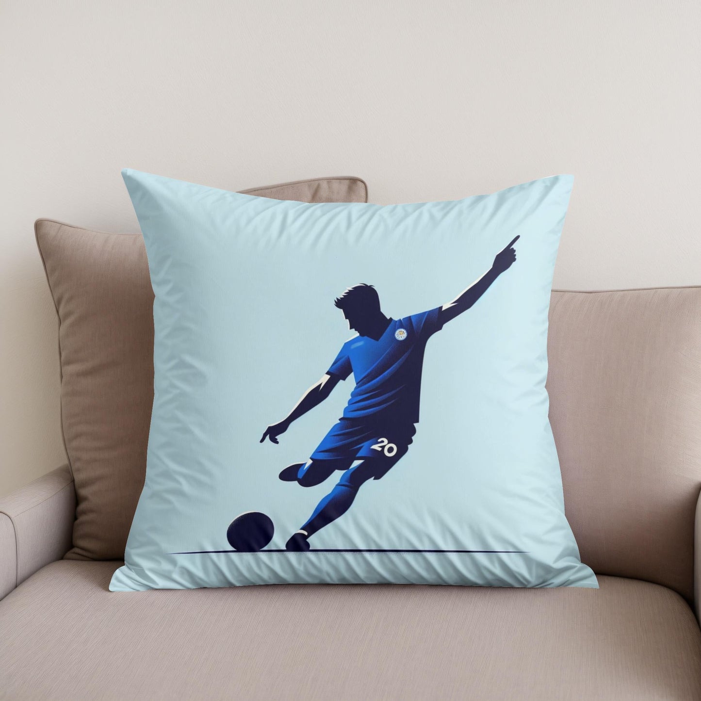 Royal Blue Strike Cotton Cushion