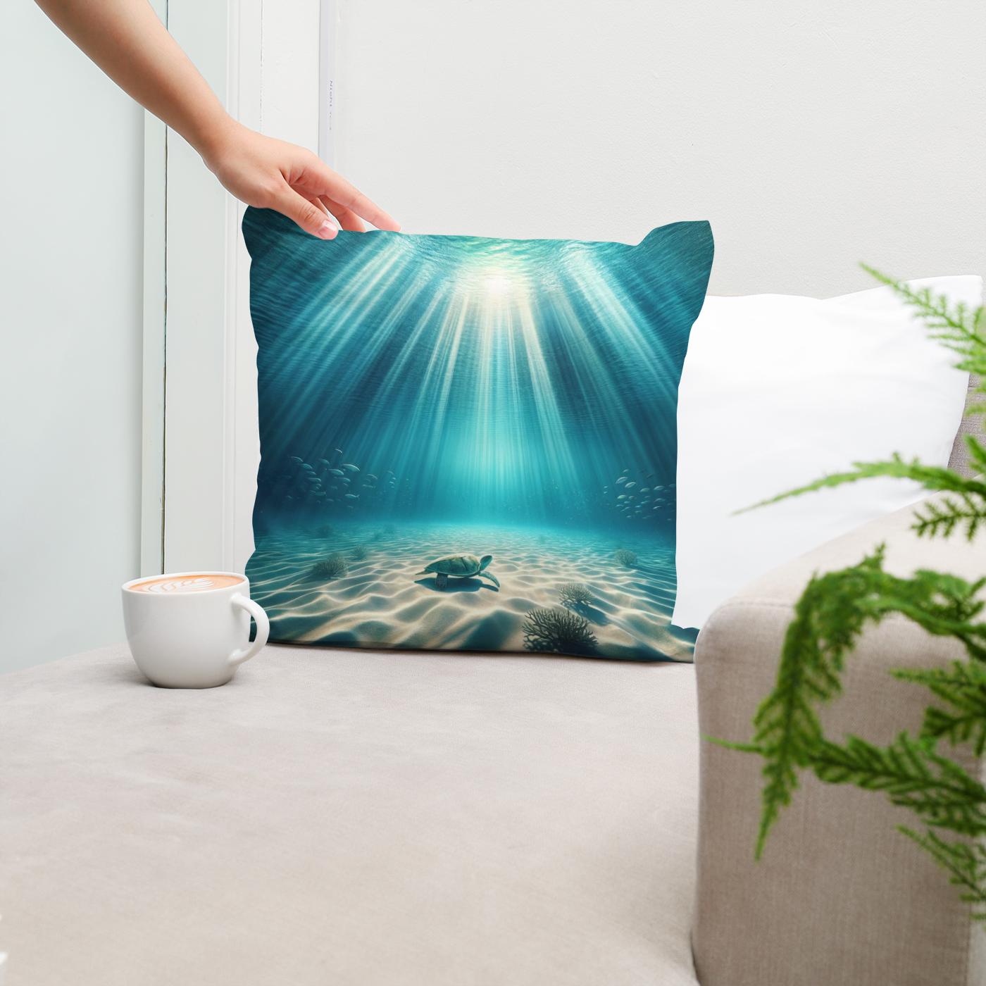 Aquatic Bliss Cotton Cushion