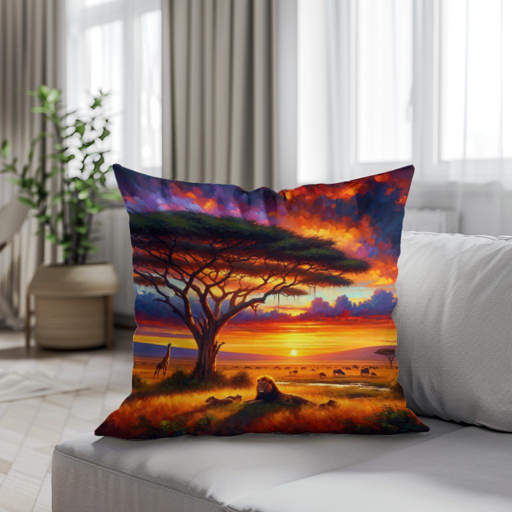 Serengeti Sundown Cotton Cushion