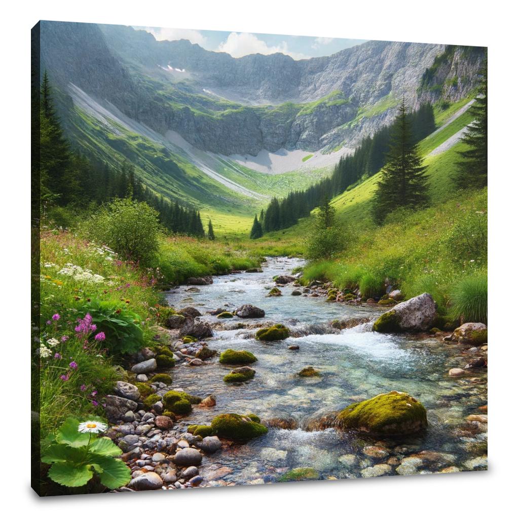 Mountain Stream Canvas